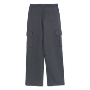 베이직 와이드 카고 스웨트 팬츠 CHARCOAL (LO6PU188-075)