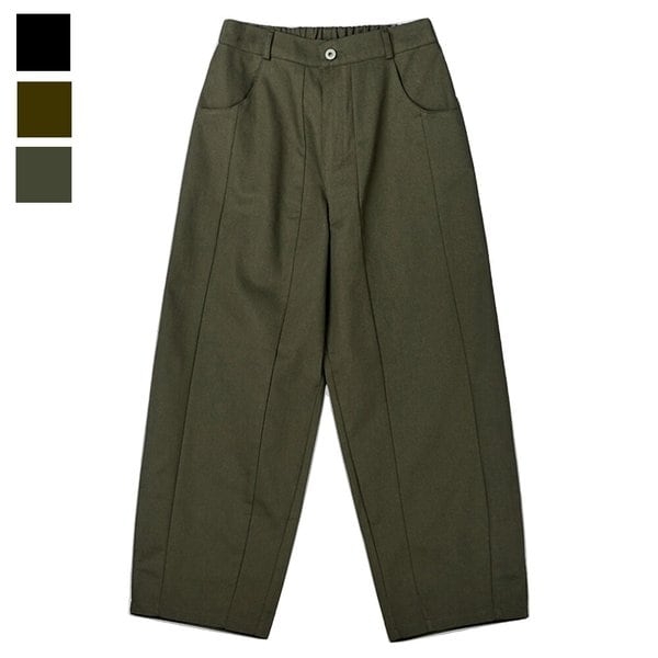 남자 간절기 절개 커브드 와이드 팬츠 GN-PTA-Q015-카키