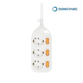 동양전자산업 3구 16A 개별스위치 멀티탭 DYM-SG3C-050 (5m)