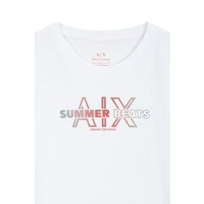 AX 여성 스카치 로고 크루넥 티셔츠(A423130507)_화이트