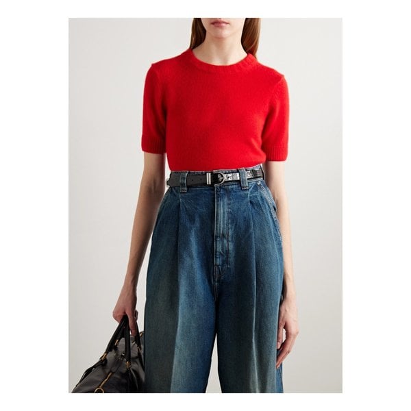 케이트 밤비 크로커다일 이펙트 가죽 벨트 블랙 1647597333184315