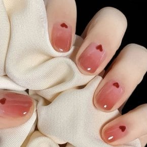 하트 포인트 그라데이션 붙이는 네일팁 [24tips]