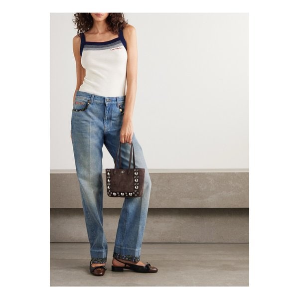 자수 스트라이프 울 탱크 탑 크림 46376663162855338