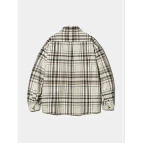 Down Button Collar Point Creamy Check Shirt S153