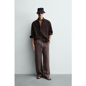 100 린넨 릴렉스핏 팬츠 / 2634/325/737 BROWN / TAUPE