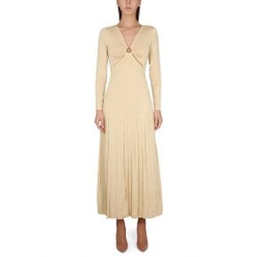 Womens Dress KNIT MAXI DRESS GOLD MS381MV61R_710GOLD