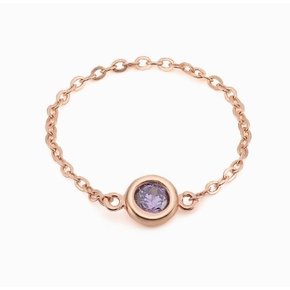 AK평택점 로이드 주문제작 미듐 3mm 체인링 탄생석 14k 반지 LRS21053G