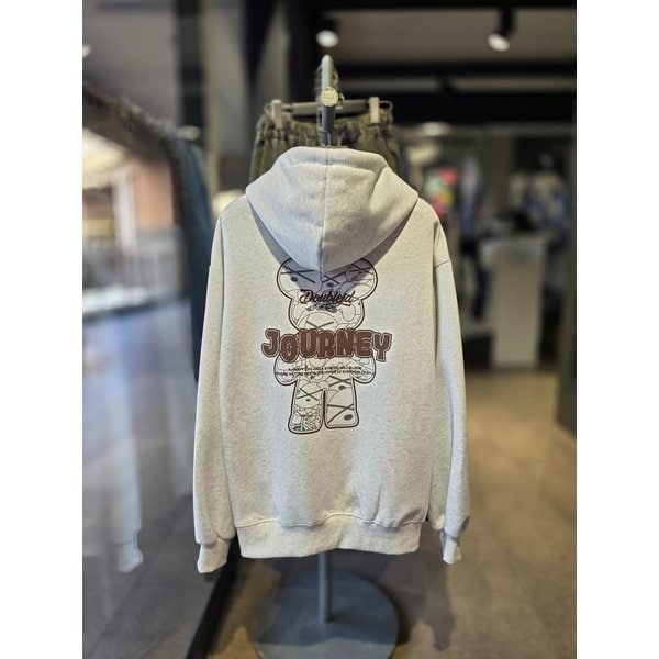 [시흥점] 남여공용 저니베어 세미오버핏 후드(백멜란지) /JGZZ30909LG