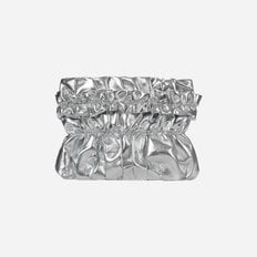 KWANI Tate Ruched Bag Silver Small