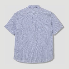 [해외배송] 선스펠 버티컬 스트라이프 캠프 칼라 반팔 셔츠 MSHT2119 Navy