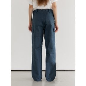 Utility pocket wide pants_Dusty blue