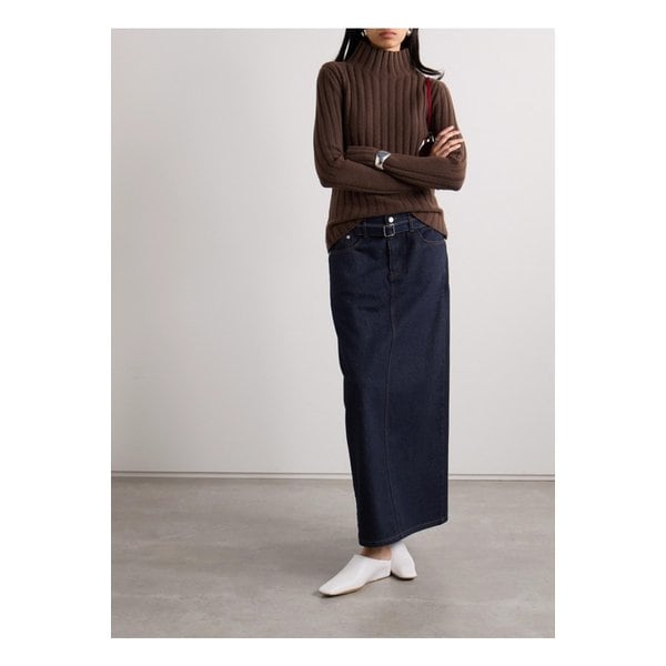 프로엔자슐러 칼더 벨트 데님 맥시 스커트 블루 1647597345368839