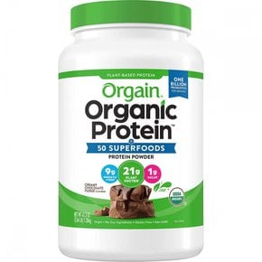 ORGAIN Orgain Organic Protein Plant-Based Powder, Creamy Chocolate Fudge, 2.74lb Tub