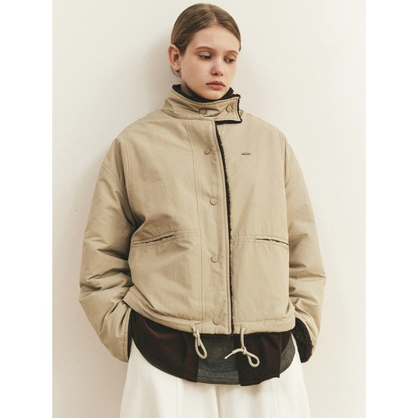 HIGH NECK FLEECE JUMPER_BEIGE