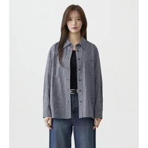 허리스트링 체크 아우터형 블라우스 (PR3WB863)