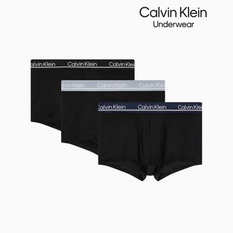 Calvin Klein Underwear 남성 CK 마이크로 플러스 로우 라이즈 트렁크 3PK NP2752O-EMA