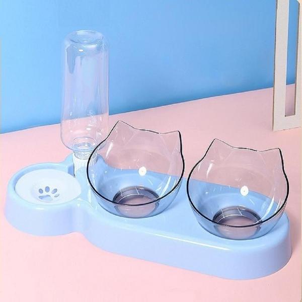 확대된 대표 강아지 밥그릇 고양이 반자동 애견 식기(1)