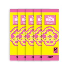 [태화] 고무장갑 M 선밴 핑크 / 아이보리/레드 X 5개
