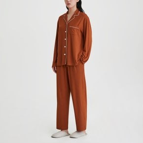 여 피치스킨 10부 파자마 세트(ORANGE / LIGHT ORANGE / NAVY / LIGHT NAVY / LIGHT PINK)