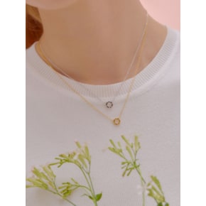 미니 단델리온 실버화이트 목걸이 TNSSVW13894S