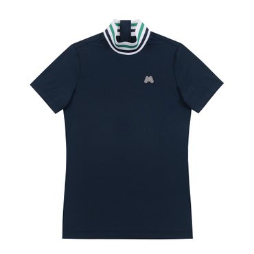 MARTINE GOLF [정상가 198000원]여성 니트 카라 반팔 티셔츠 네이비 (Q0C120449)