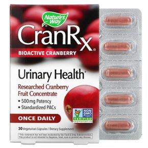 네이쳐스웨이 CranRx 비뇨기 건강 생체 활성 성분 크랜베리 500 mg 30 식물성 캡슐