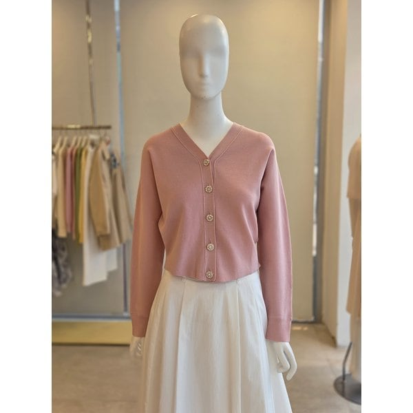 [여주점] [더 아이잗] 여성 돌먼 슬리브 브이넥 크롭 가디건 (IS3A1CD061)