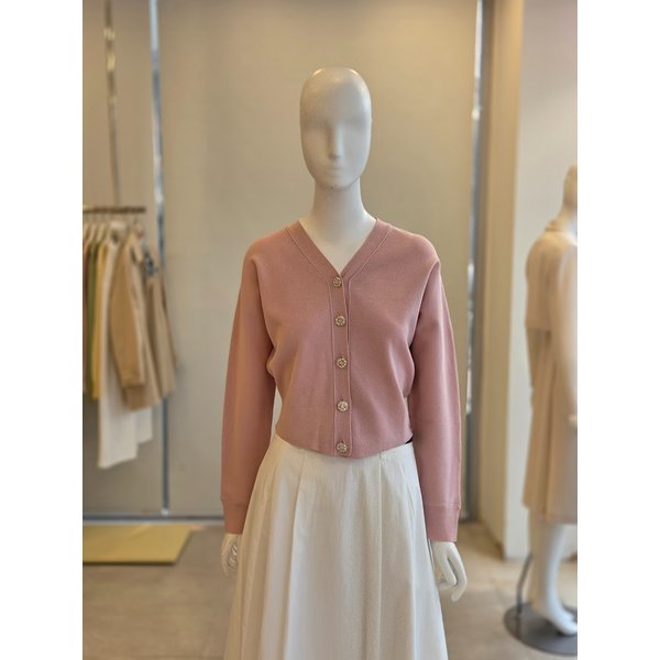 [여주점] [더 아이잗] 여성 돌먼 슬리브 브이넥 크롭 가디건 (IS3A1CD061)