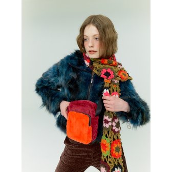 홀리러브스러브 (HOLLY LOVES LOVE) Mini fur[Purple Orange]