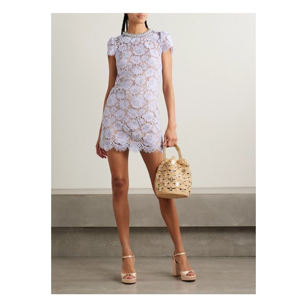 장식 코드 레이스 미니 드레스 라일락 1647597358034153