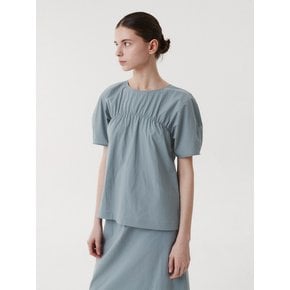 SHIRRING BLOUSE (GREYBLUE)