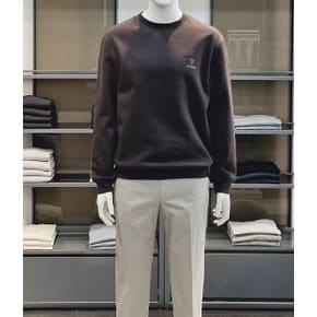 라운드넥 기모 맨투맨 티셔츠 ADF1TR1902_BR