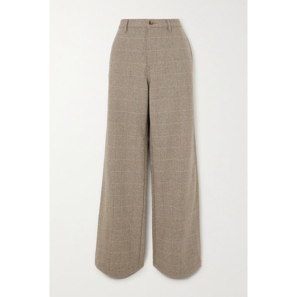 데니미스트 체크 헤링본 울 블렌드 와이드 팬츠 1647597316259803