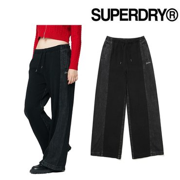 SUPERDRY W 데님 믹스 팬츠(SDFCNDO11)