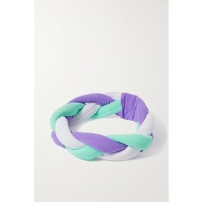 The Rope Tow Color-block Braided Padded Jersey Headband 라벤더