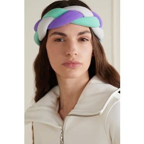 The Rope Tow Color-block Braided Padded Jersey Headband 라벤더