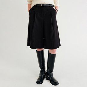 코이 울 버뮤다 하프 팬츠_블랙 / COII WOOL BERMUDA HALF PANTS_BLACK