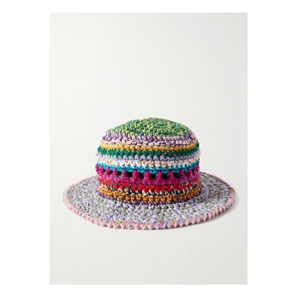 울트라바이올햇 크로셰 코튼 라피아 혼방 버킷 햇 멀티컬러 1647597338310852