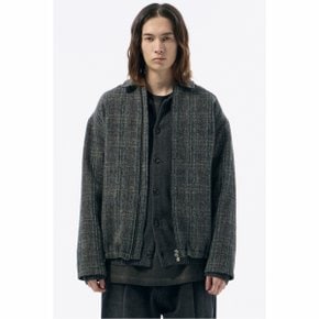 Grey Harristweed Wool Blouson_CWUAW24754GYX