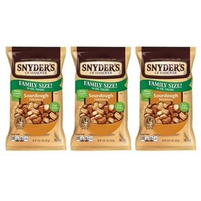 [해외직구]스나이더오브하노버 프레젤 사워도우 니블러 454g 3팩 Snyders of Hanover Pretzels Sourdough Nibblers 16oz