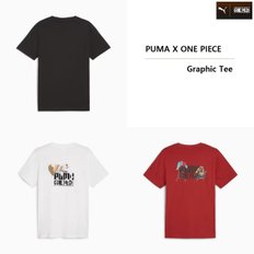 원피스 그래픽 티 반팔티셔츠 남여공용 624665 - 01 02 24 PUMA X ONE PIECE Graphic Tee