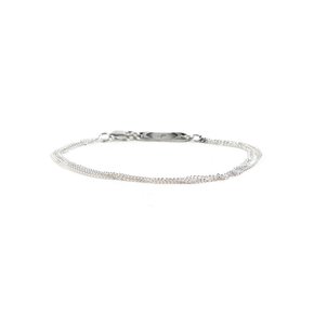 SEWN SWEN SILVER TRIPLE CHAIN BRACELET