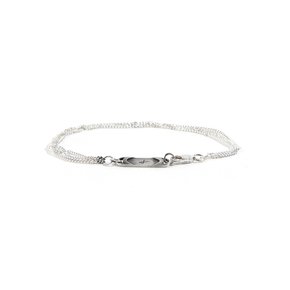 SEWN SWEN SILVER TRIPLE CHAIN BRACELET