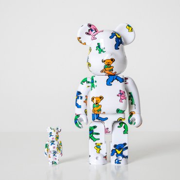 킨키로봇 400%+100% BEARBRICK GRATEFUL DEAD (DANCING BEAR)