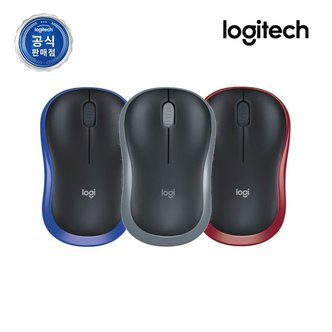 Logitech 코리아 M185 무선 마우스그레이, 블루, 레드