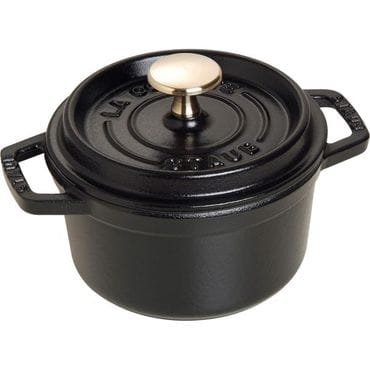  스타우브 후라이팬 Staub 40509476 Pico Cocotte Round 블랙 55 inches 14 cm Small Double Hand