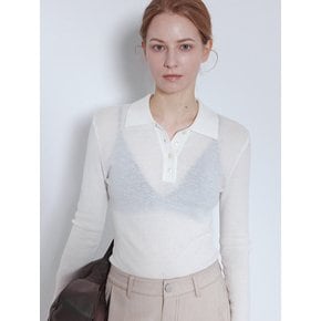 FLING COLLAR BUTTON KNIT_N6SKN0348