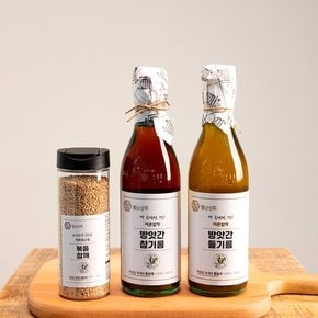 24년 추석세트 국내산 참기름 정성 4호세트 (참기름 350ml+들기름 350ml+볶음통참깨 120g)