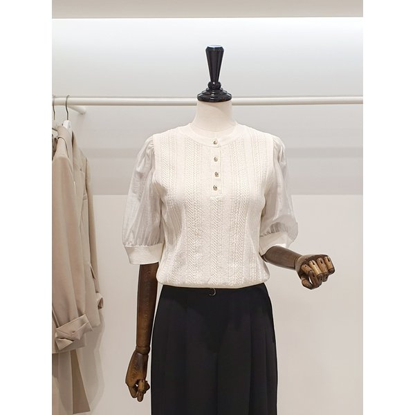 [파주점] 쥬크 주크 밑단시보리 퍼프소매 니트 풀오버 V262KSK942