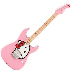 Squier by Fender 한정판 헬로 키티 스트라토캐스터 핑크 스콰이어 펜더 일렉기타